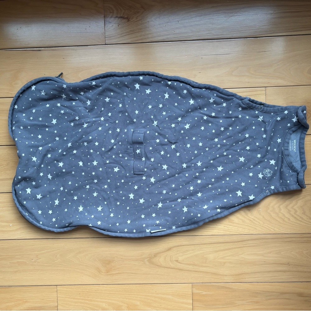 Woolino 4 Season Merino Wool Gray Star Sleep Sack - 2-24M